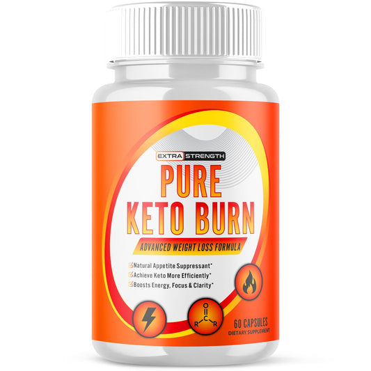 (1 Pack) Pure Keto Burn - Supplement for Weight Loss - Energy & Focus Boosting Dietary Supplements for Weight Management & Metabolism - Advanced Fat Burn Raspberry Ketones Pills - 60 Capsules