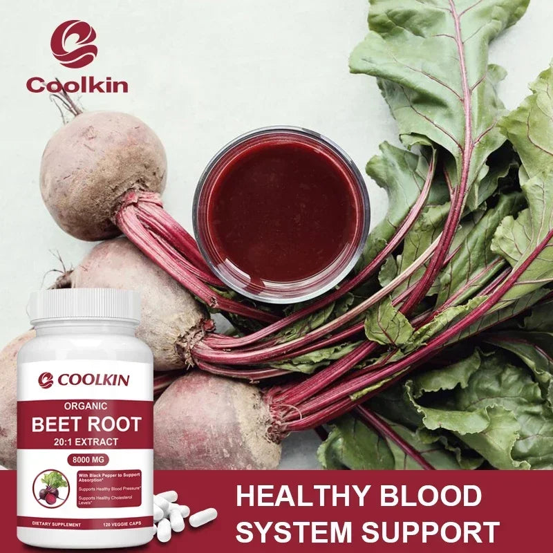 Beet Root Capsules Beetroot Powder Supports Blood Pressure, Athletic Performance, Digestive, Immune System