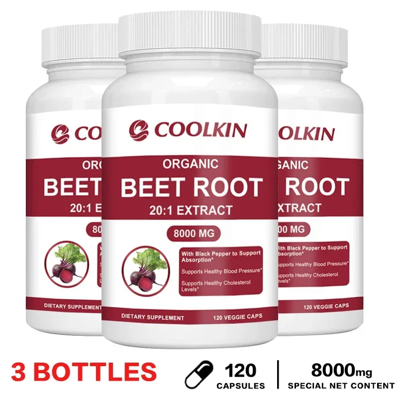 Beet Root Capsules Beetroot Powder Supports Blood Pressure, Athletic Performance, Digestive, Immune System