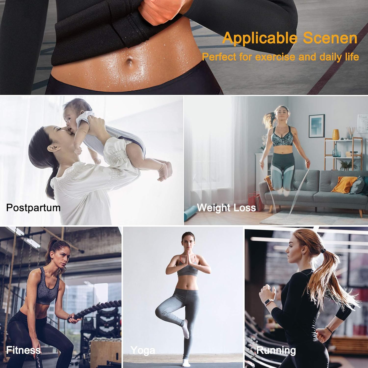 Hot Neoprene Sauna Suits for Women Sweat Waist Trainer Vest for Women Workout Body Shaper Zipper Shirts Jacket Tops