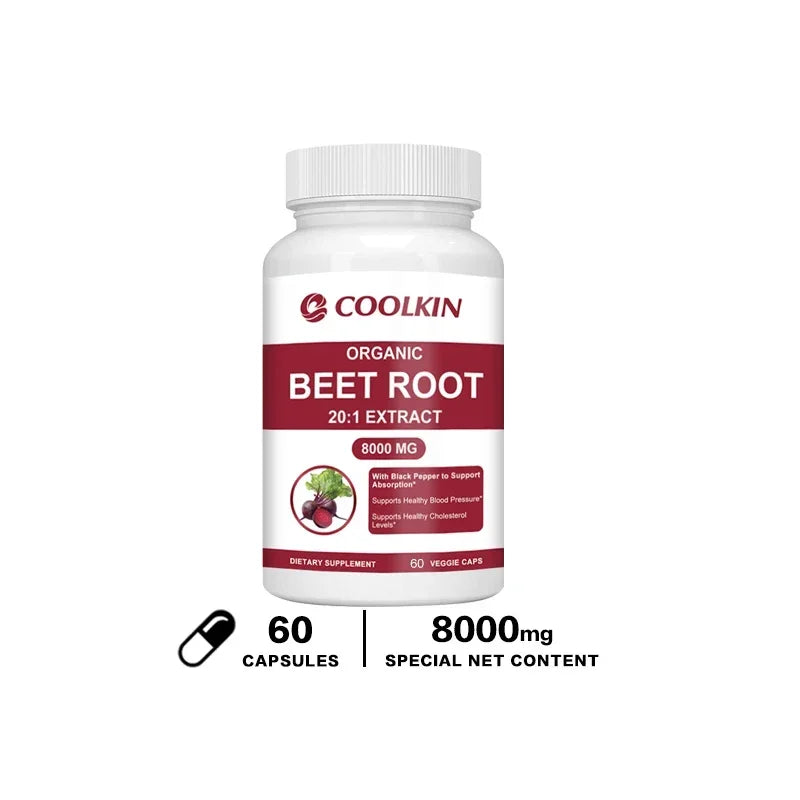 Beet Root Capsules Beetroot Powder Supports Blood Pressure, Athletic Performance, Digestive, Immune System