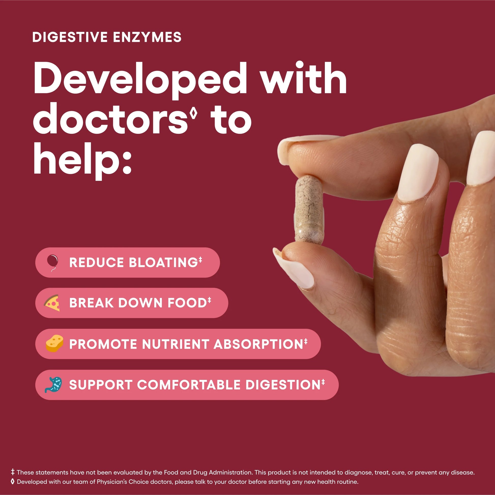 Physician'S Choice Digestive Enzymes - for Digestive Health & Gut Health, Bloating & Meal Time Discomfort for Men and Women, 60Ct