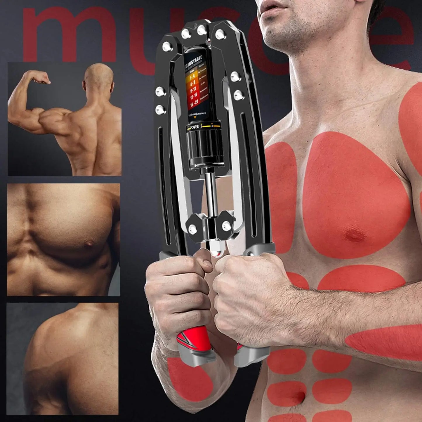 Adjustable 22-440Lbs Hydraulic Twister Arm Exerciser Home Fitness Equipment for Chest Expander Shoulder Power Wrists