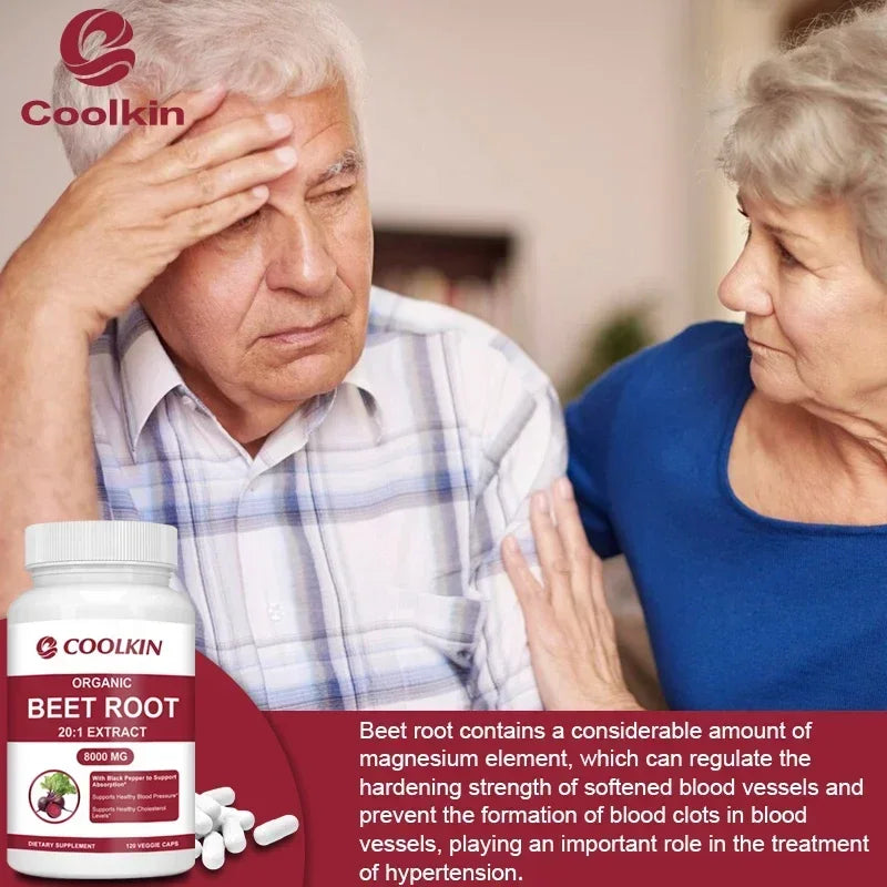 Beet Root Capsules Beetroot Powder Supports Blood Pressure, Athletic Performance, Digestive, Immune System