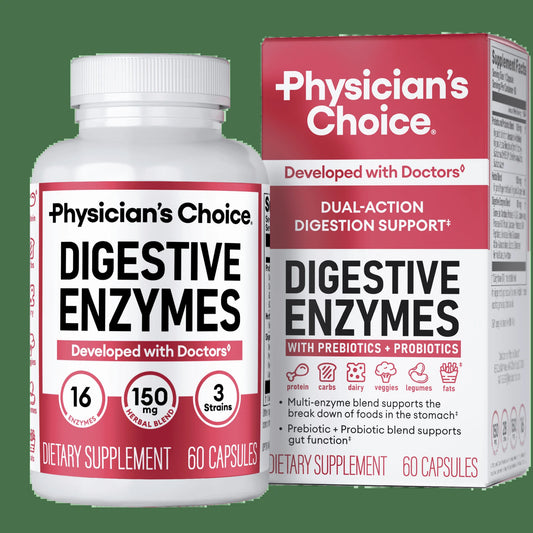 Physician'S Choice Digestive Enzymes - for Digestive Health & Gut Health, Bloating & Meal Time Discomfort for Men and Women, 60Ct