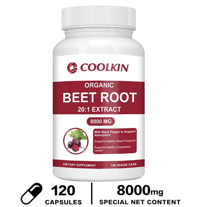 Beet Root Capsules Beetroot Powder Supports Blood Pressure, Athletic Performance, Digestive, Immune System
